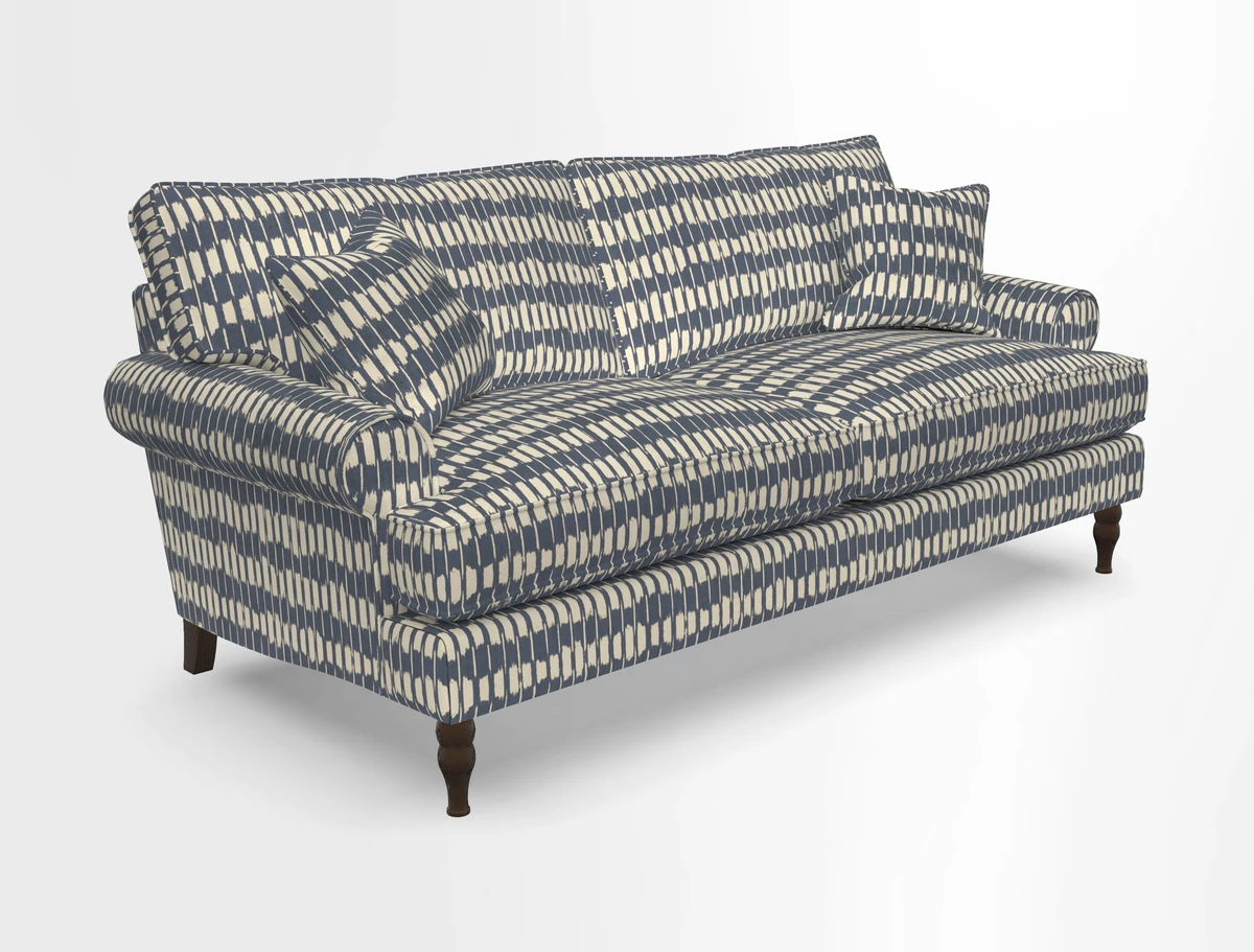 Cooksbridge 3 seater sofa in Linwood Omega Velvet Green Tea