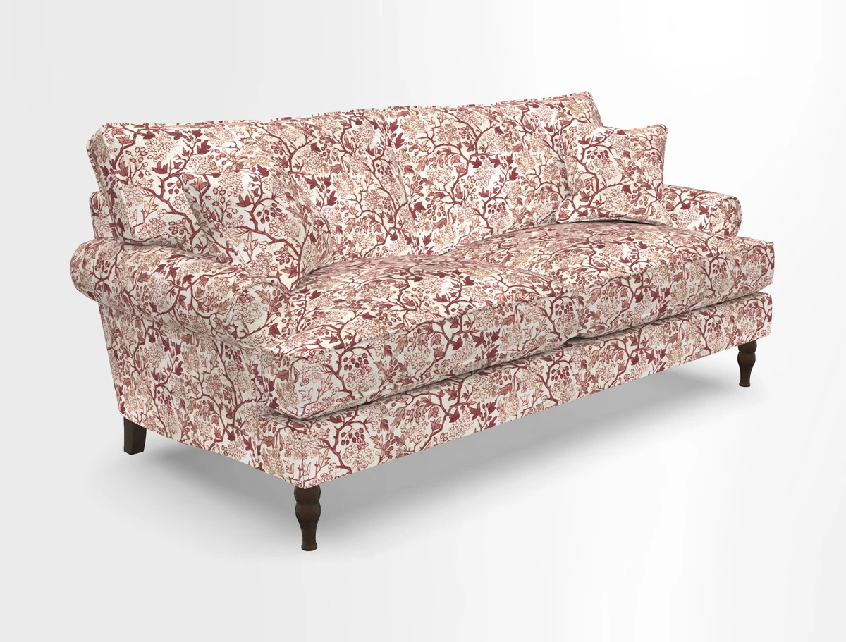 Cooksbridge 3 seater sofa in Linwood Omega Velvet Green Tea