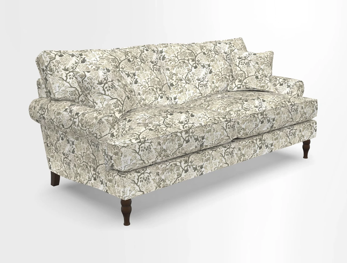 Cooksbridge 3 seater sofa in Linwood Omega Velvet Green Tea