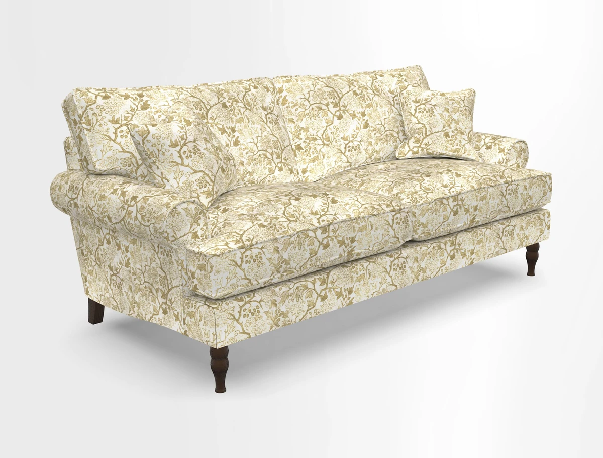 Cooksbridge 3 seater sofa in Linwood Omega Velvet Green Tea