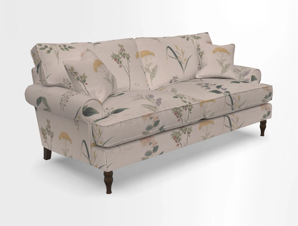 Cooksbridge 3 seater sofa in Linwood Omega Velvet Green Tea