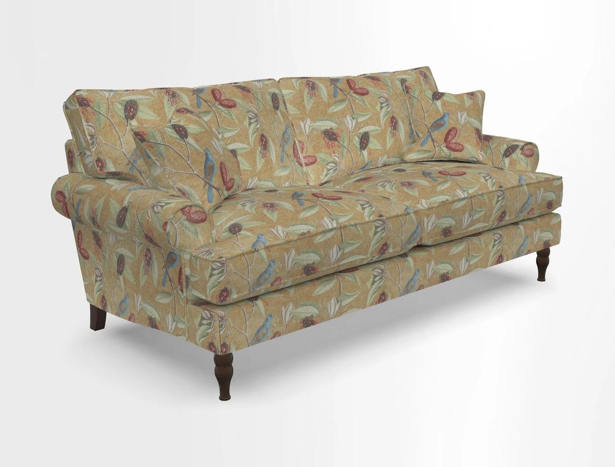 Cooksbridge 3 seater sofa in Linwood Omega Velvet Green Tea