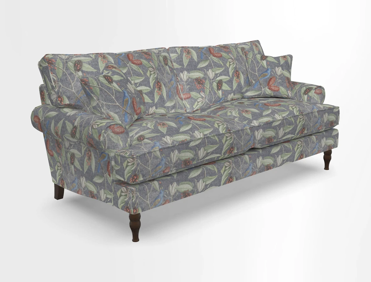 Cooksbridge 3 seater sofa in Linwood Omega Velvet Green Tea