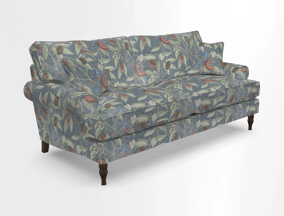 Cooksbridge 3 seater sofa in Linwood Omega Velvet Green Tea