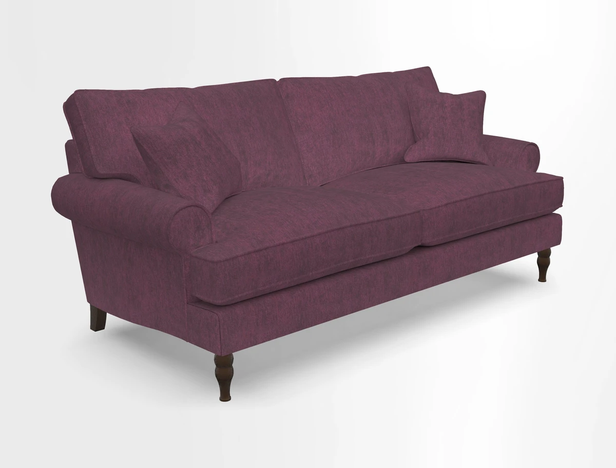 Cooksbridge 3 seater sofa in Linwood Omega Velvet Green Tea