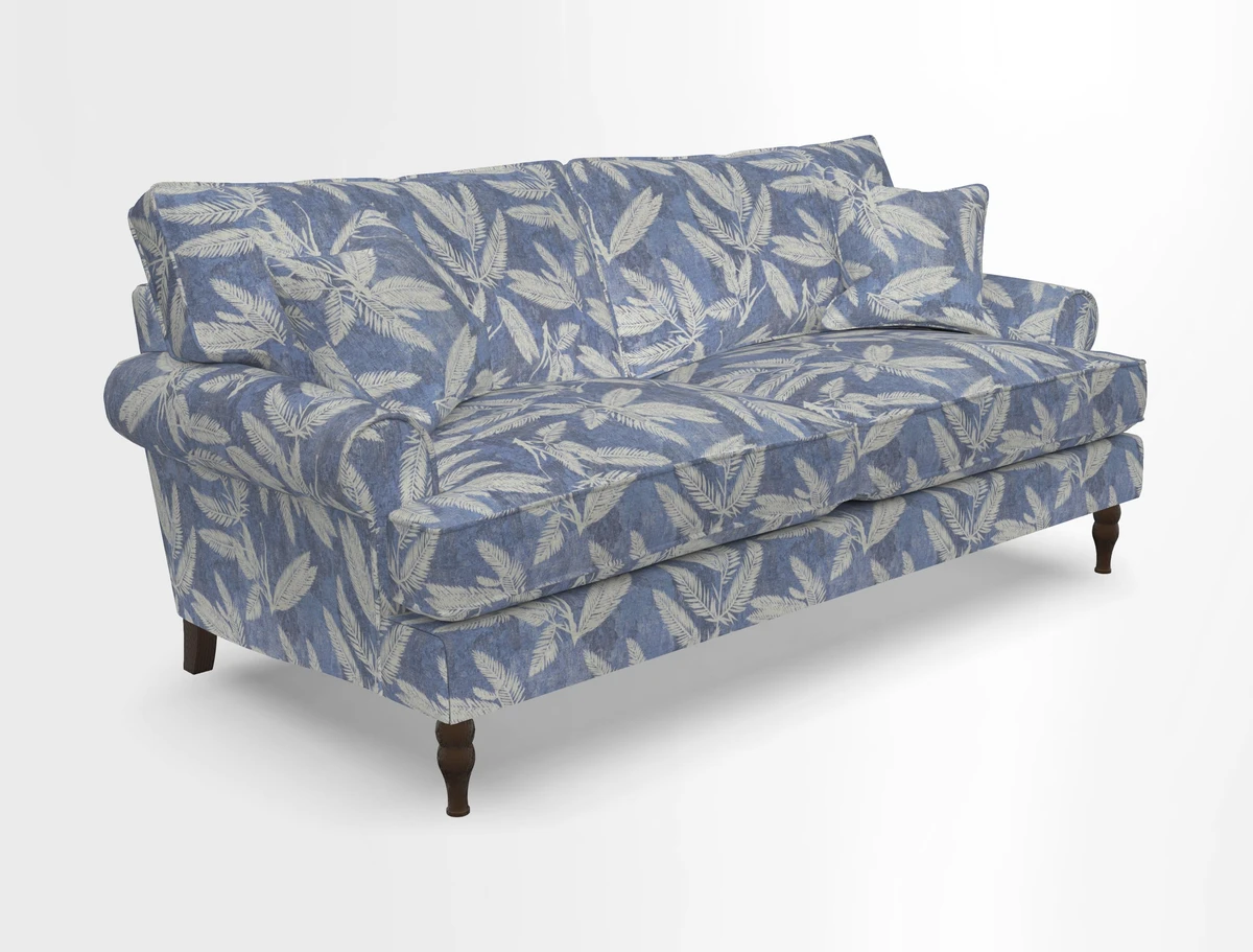 Cooksbridge 3 seater sofa in Linwood Omega Velvet Green Tea