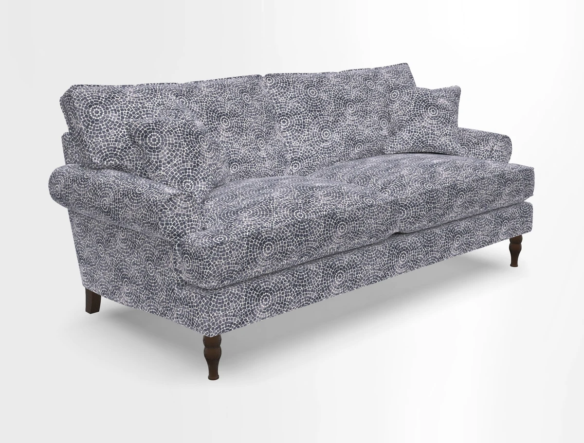 Cooksbridge 3 seater sofa in Linwood Omega Velvet Green Tea