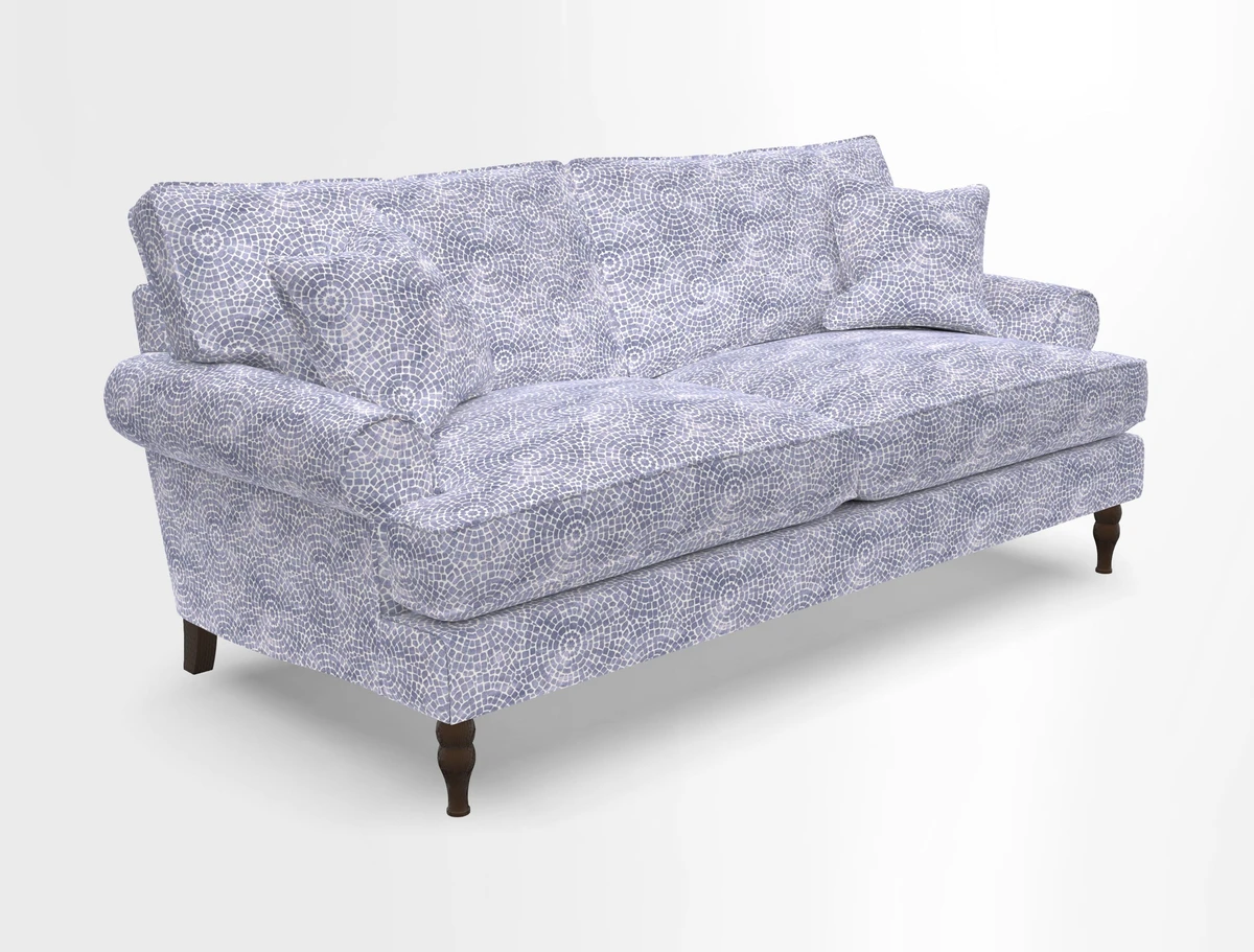 Cooksbridge 3 seater sofa in Linwood Omega Velvet Green Tea