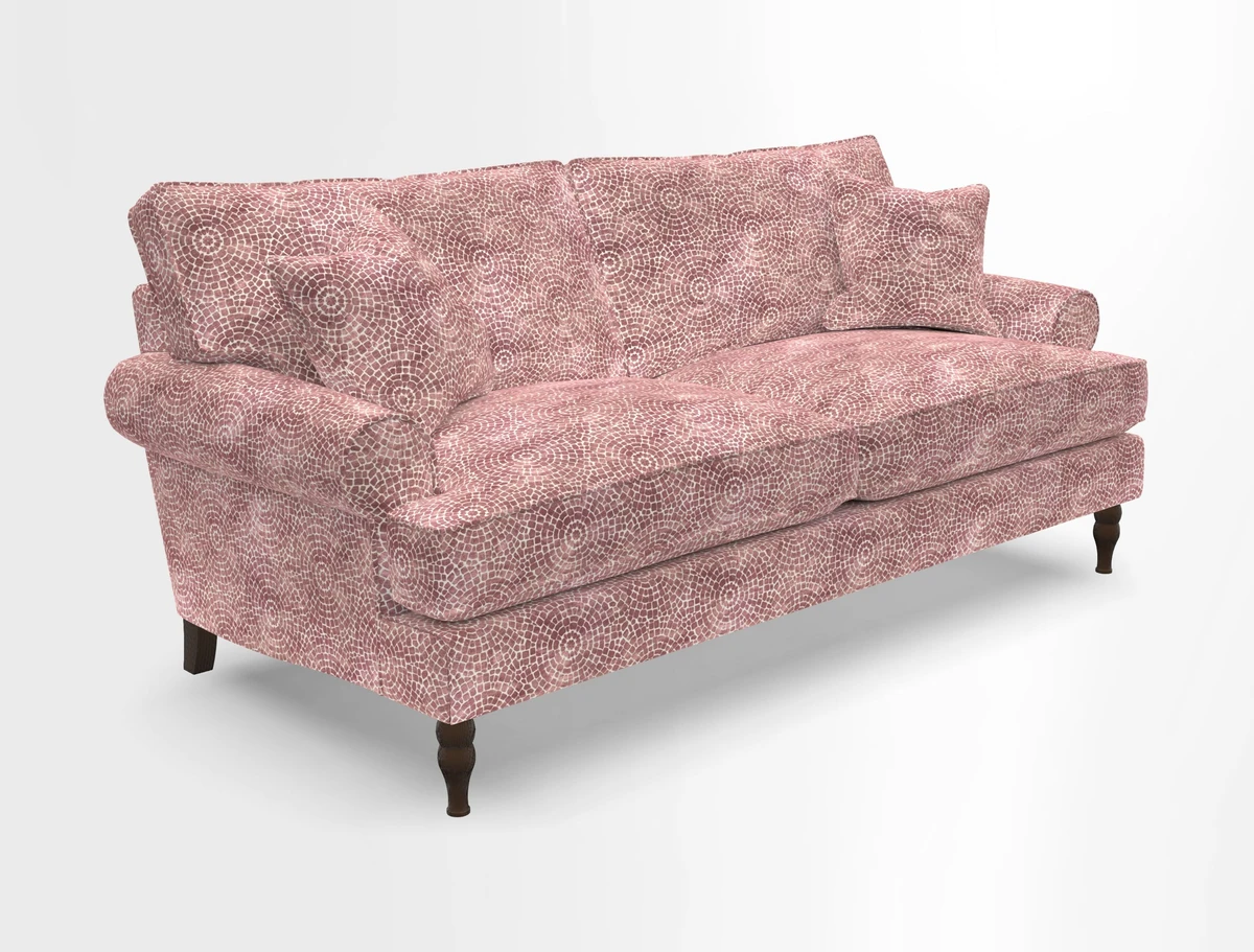 Cooksbridge 3 seater sofa in Linwood Omega Velvet Green Tea
