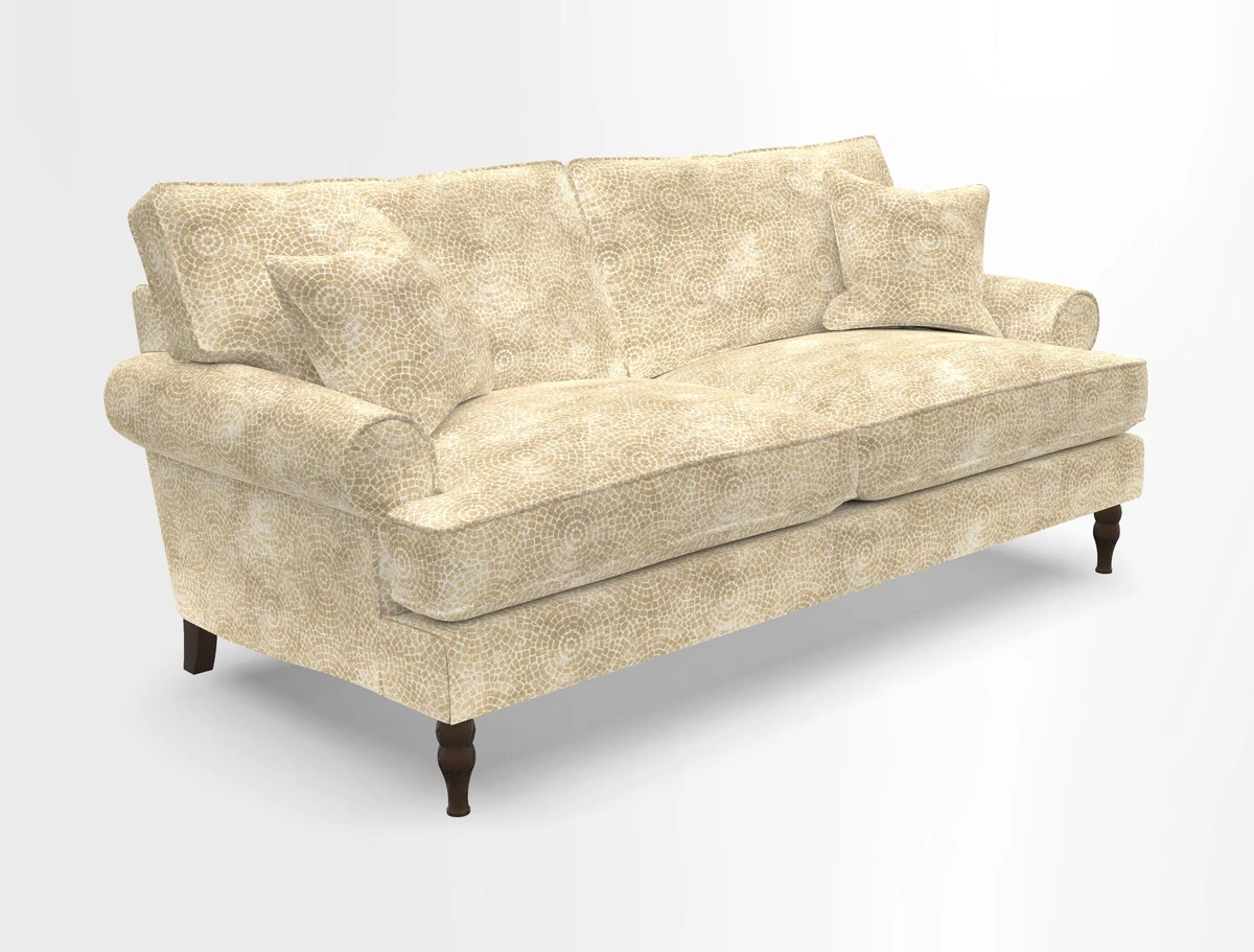 Cooksbridge 3 seater sofa in Linwood Omega Velvet Green Tea