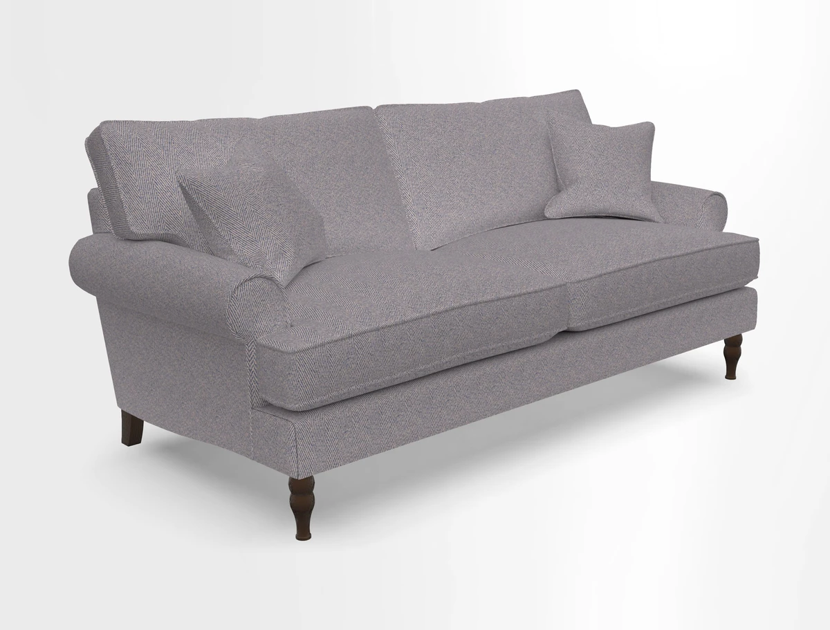 Cooksbridge 3 seater sofa in Linwood Omega Velvet Green Tea