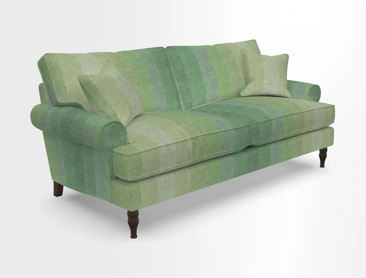 Cooksbridge 3 seater sofa in Linwood Omega Velvet Green Tea