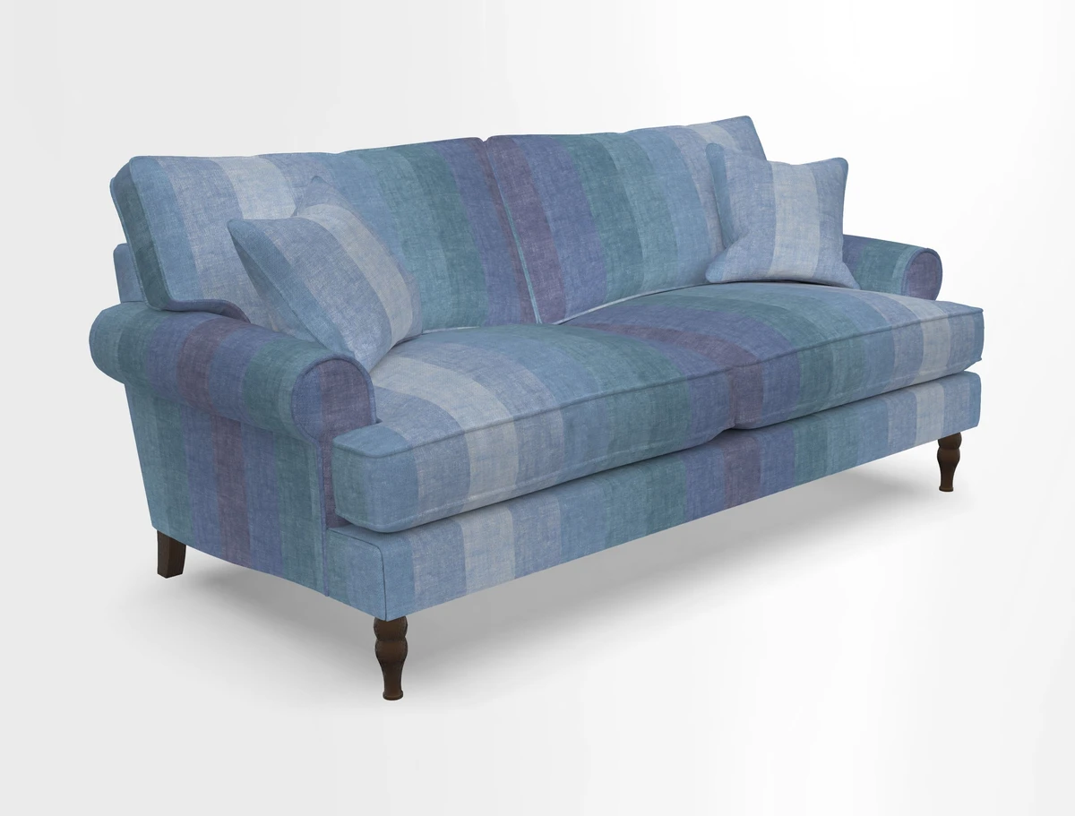 Cooksbridge 3 seater sofa in Linwood Omega Velvet Green Tea