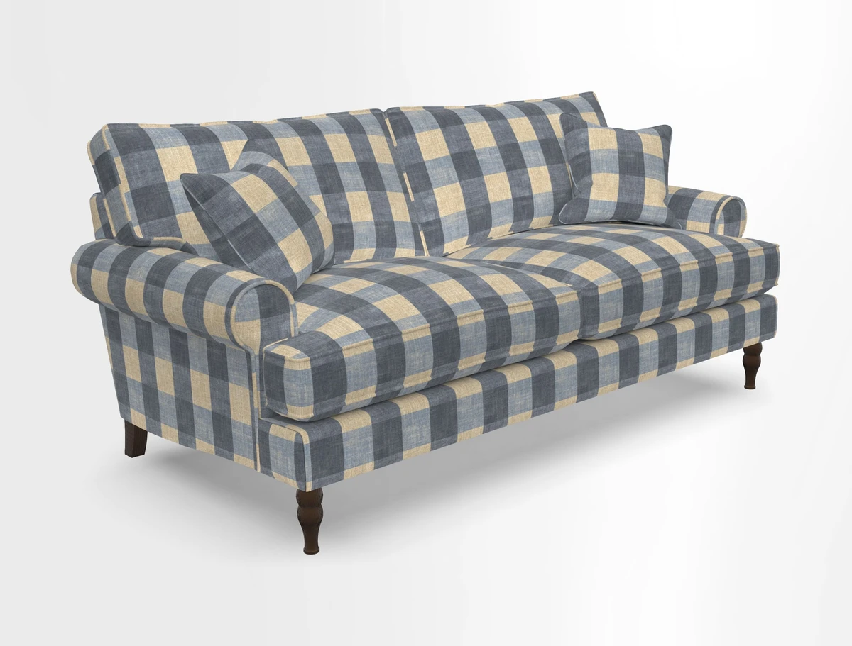 Cooksbridge 3 seater sofa in Linwood Omega Velvet Green Tea