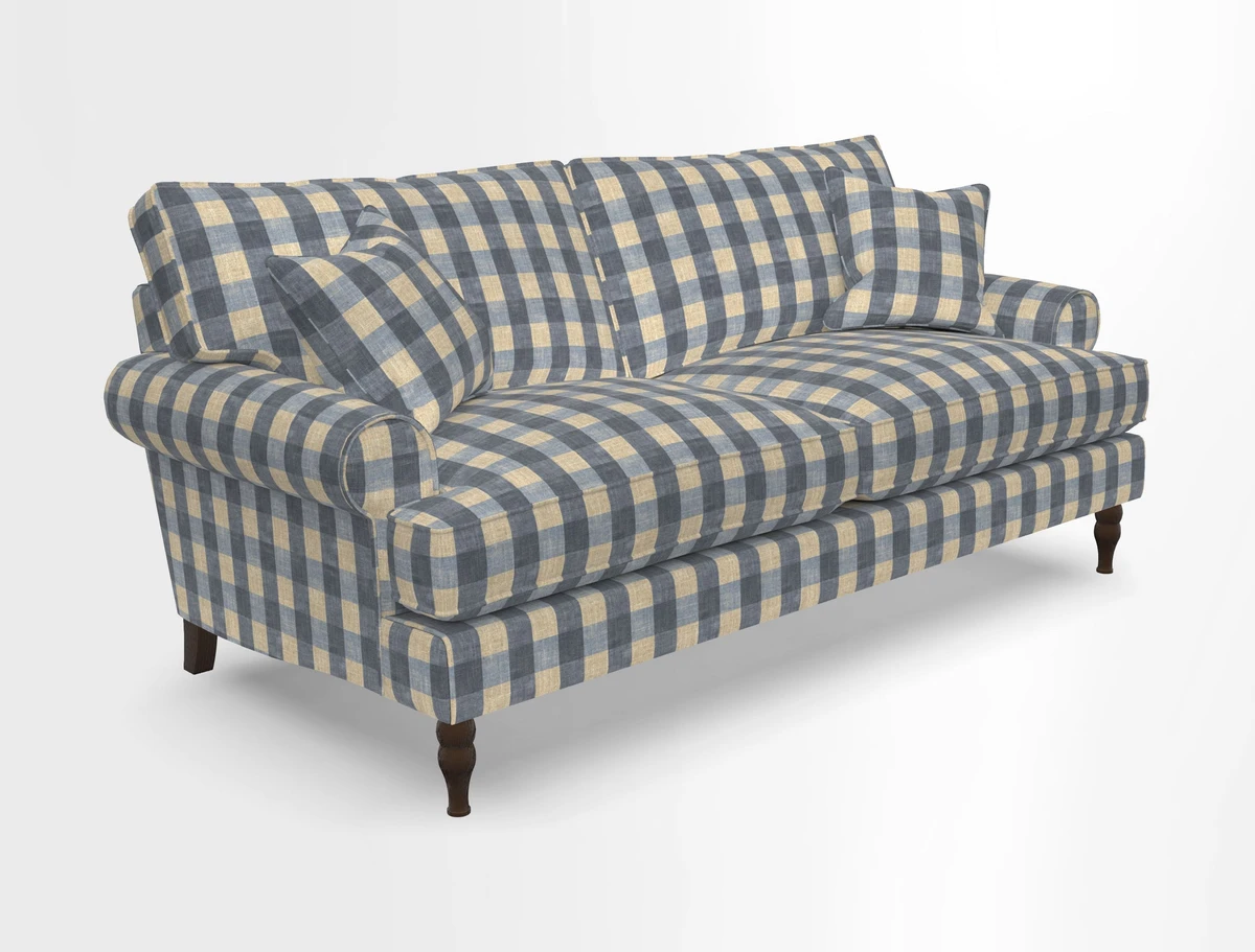 Cooksbridge 3 seater sofa in Linwood Omega Velvet Green Tea