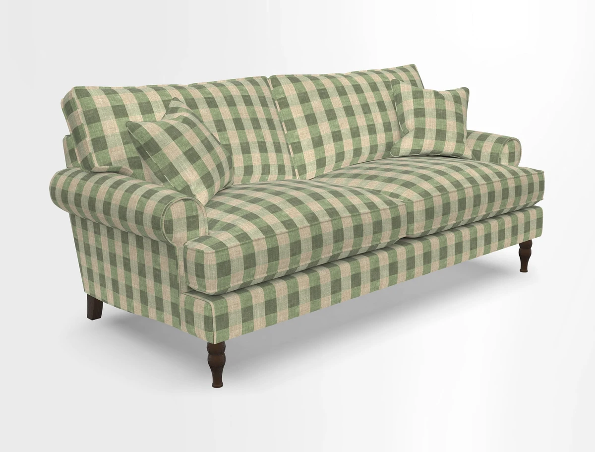 Cooksbridge 3 seater sofa in Linwood Omega Velvet Green Tea