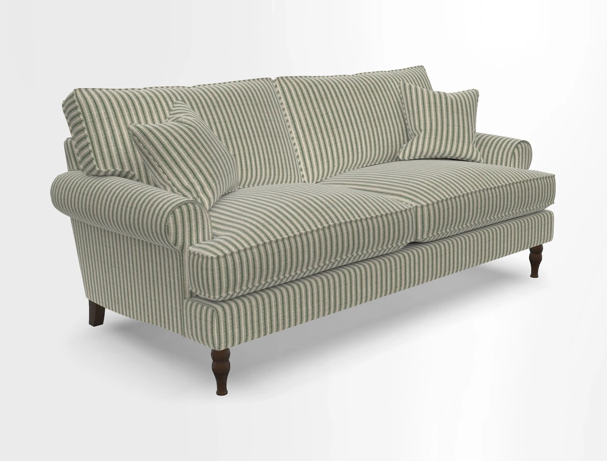 Cooksbridge 3 seater sofa in Linwood Omega Velvet Green Tea