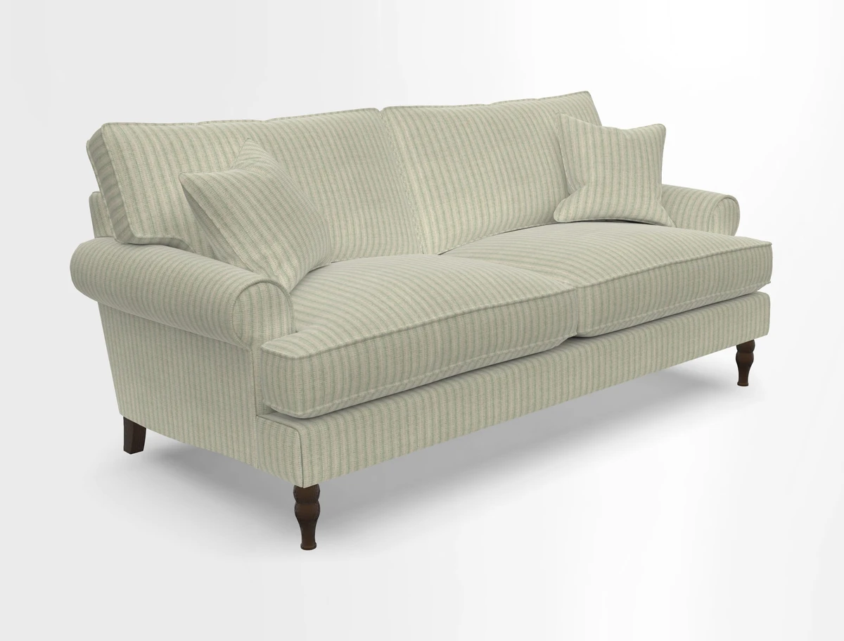 Cooksbridge 3 seater sofa in Linwood Omega Velvet Green Tea