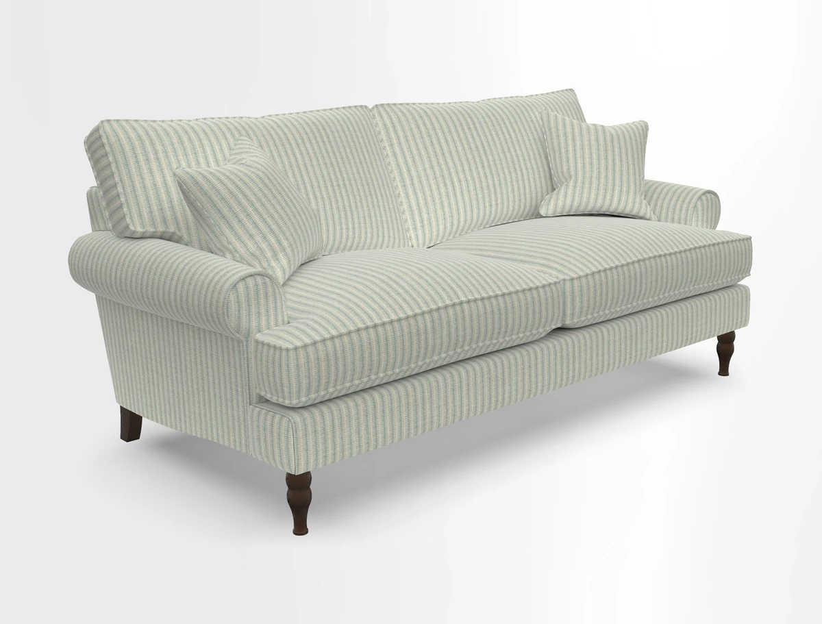 Cooksbridge 3 seater sofa in Linwood Omega Velvet Green Tea