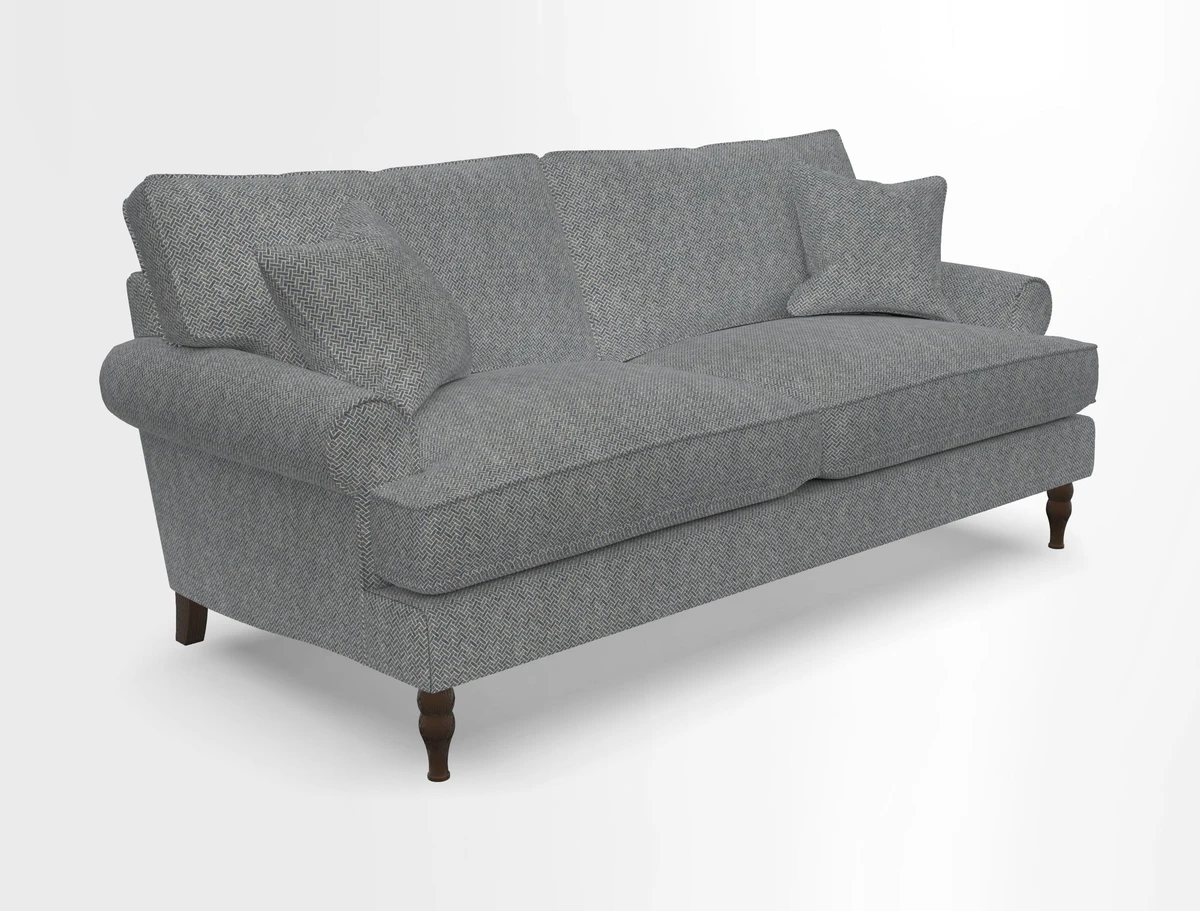 Cooksbridge 3 seater sofa in Linwood Omega Velvet Green Tea
