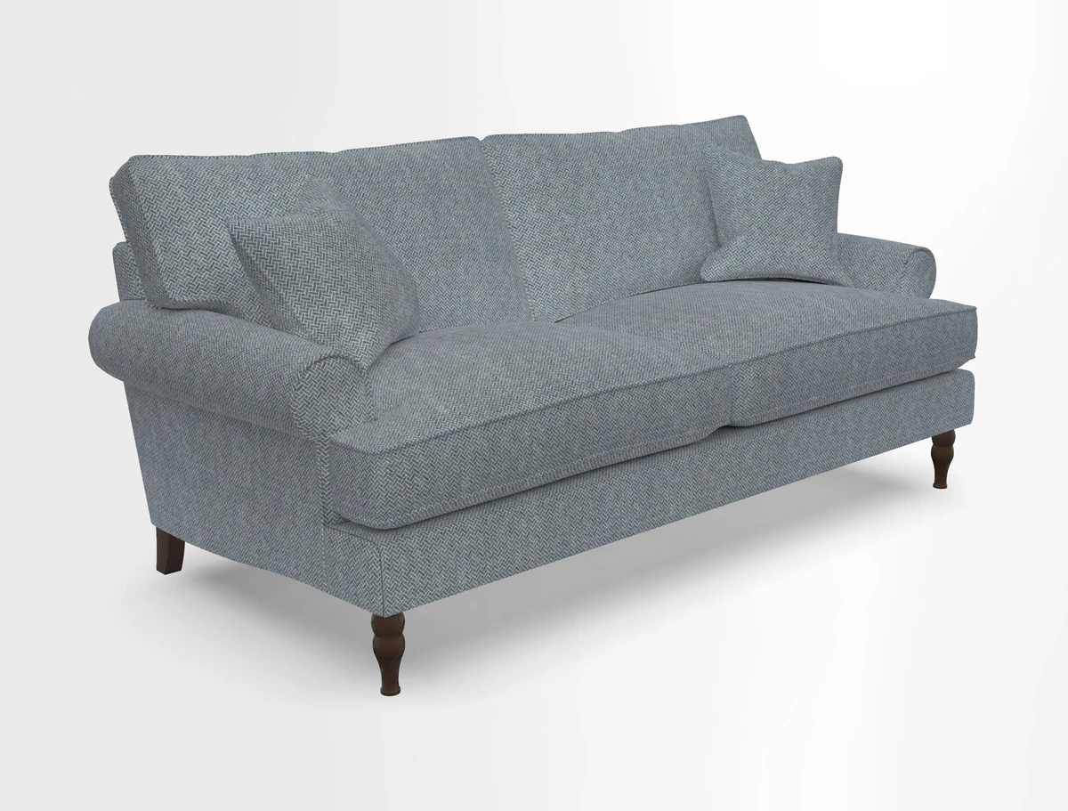Cooksbridge 3 seater sofa in Linwood Omega Velvet Green Tea