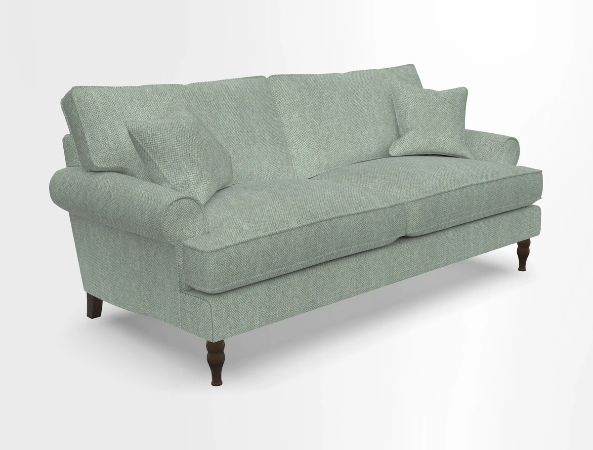 Cooksbridge 3 seater sofa in Linwood Omega Velvet Green Tea