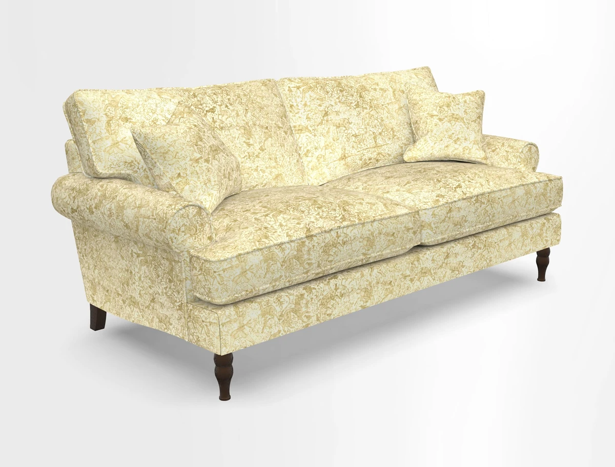 Cooksbridge 3 seater sofa in Linwood Omega Velvet Green Tea