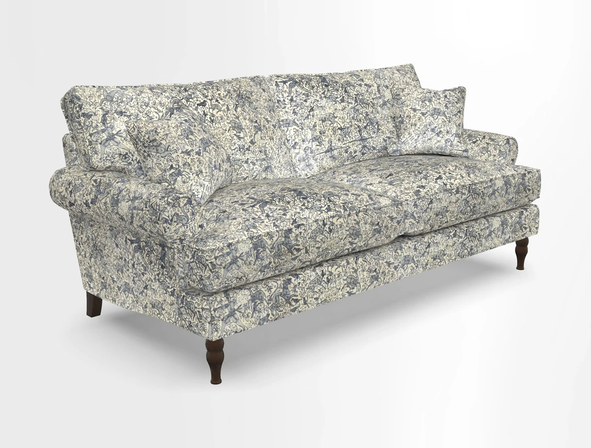 Cooksbridge 3 seater sofa in Linwood Omega Velvet Green Tea