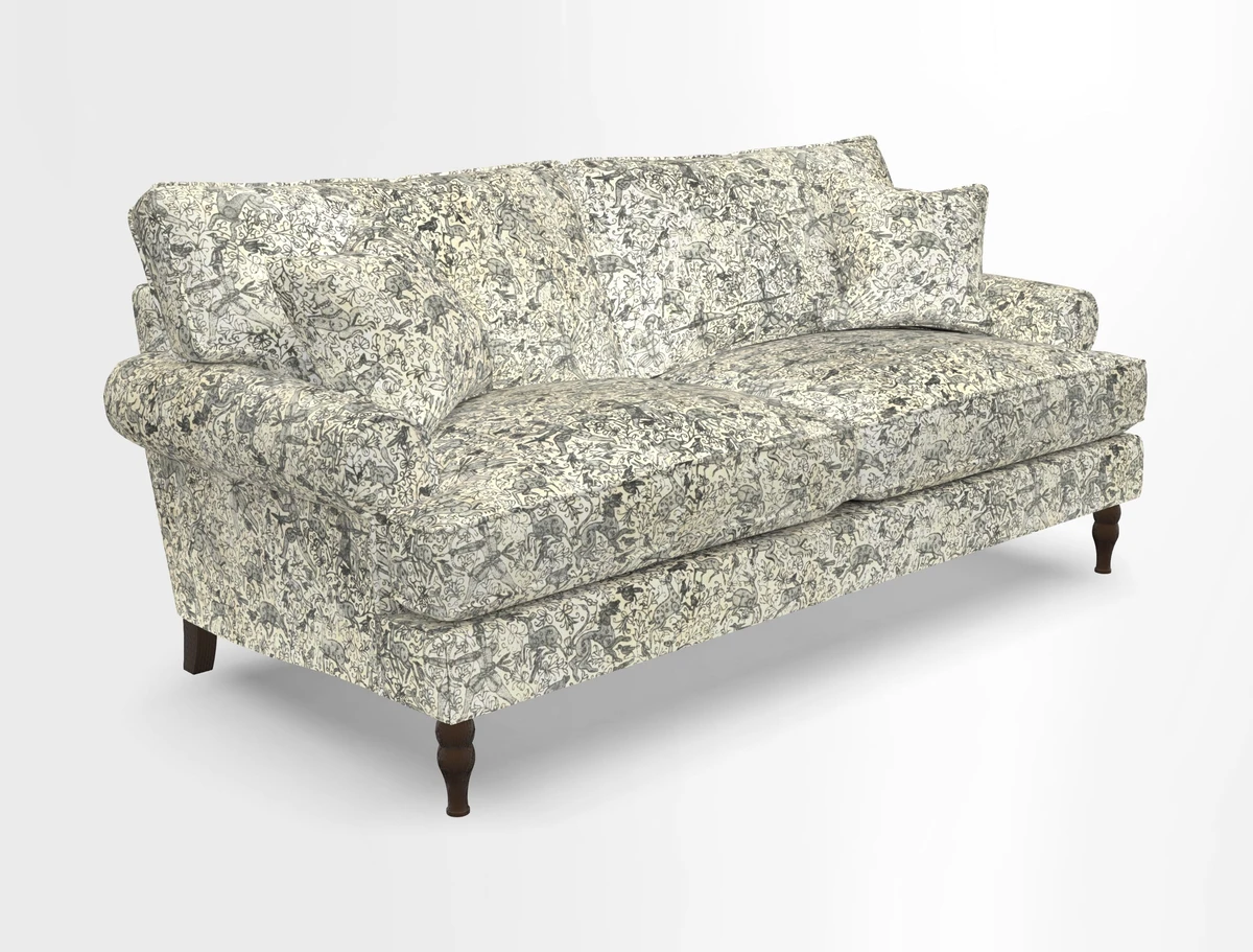 Cooksbridge 3 seater sofa in Linwood Omega Velvet Green Tea