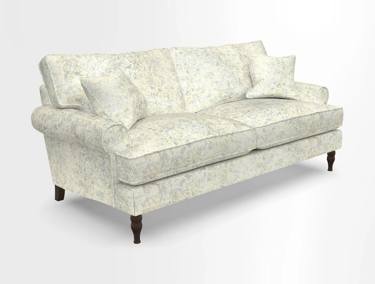 Cooksbridge 3 seater sofa in Linwood Omega Velvet Green Tea