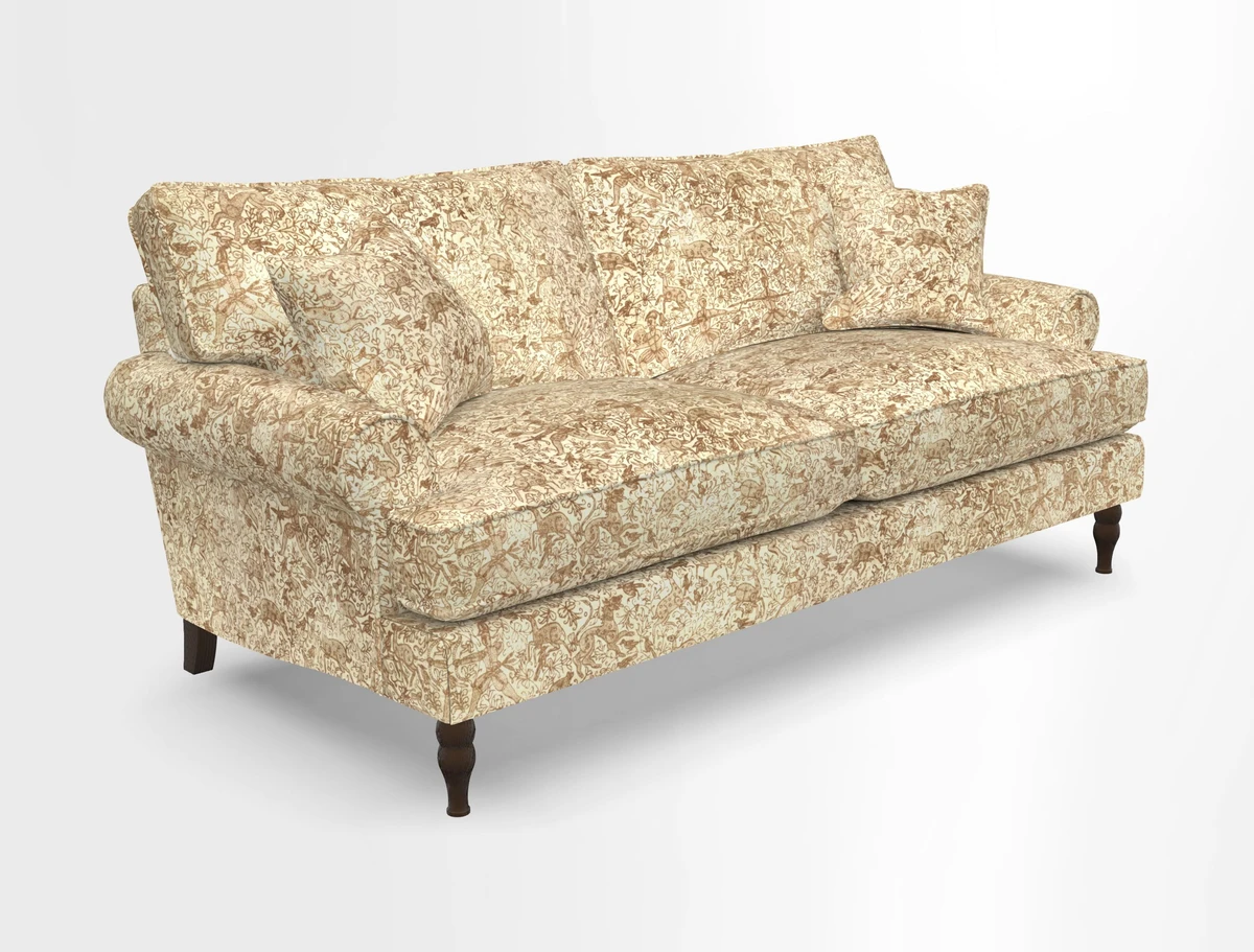 Cooksbridge 3 seater sofa in Linwood Omega Velvet Green Tea