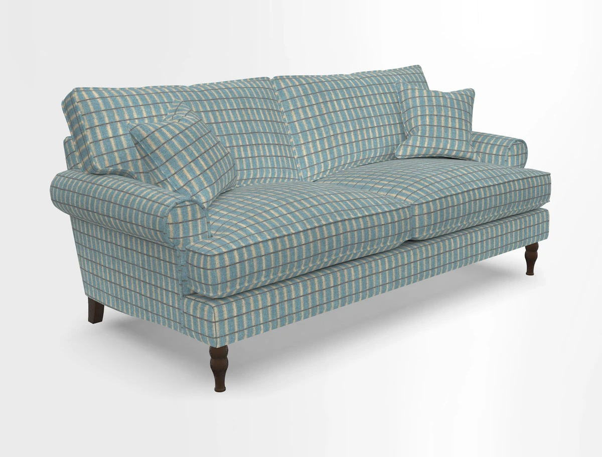 Cooksbridge 3 seater sofa in Linwood Omega Velvet Green Tea
