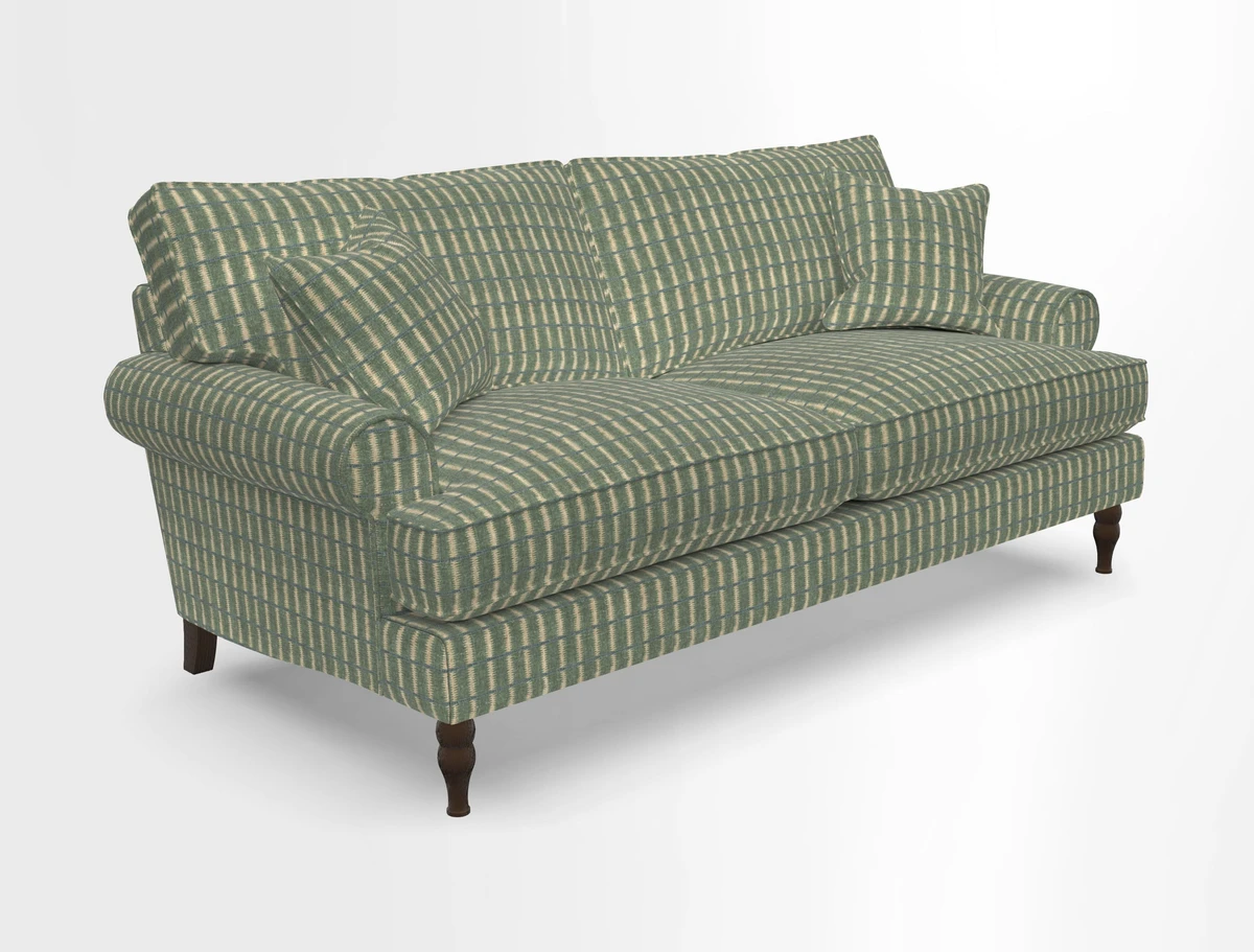 Cooksbridge 3 seater sofa in Linwood Omega Velvet Green Tea