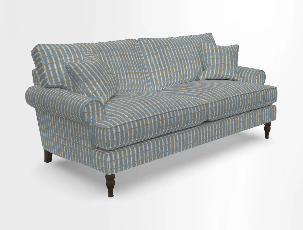 Cooksbridge 3 seater sofa in Linwood Omega Velvet Green Tea
