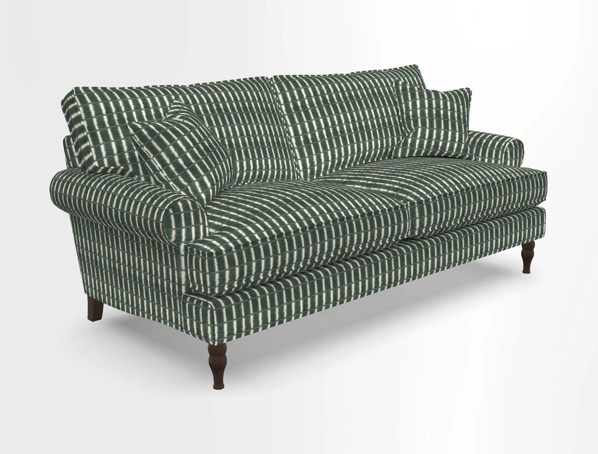 Cooksbridge 3 seater sofa in Linwood Omega Velvet Green Tea