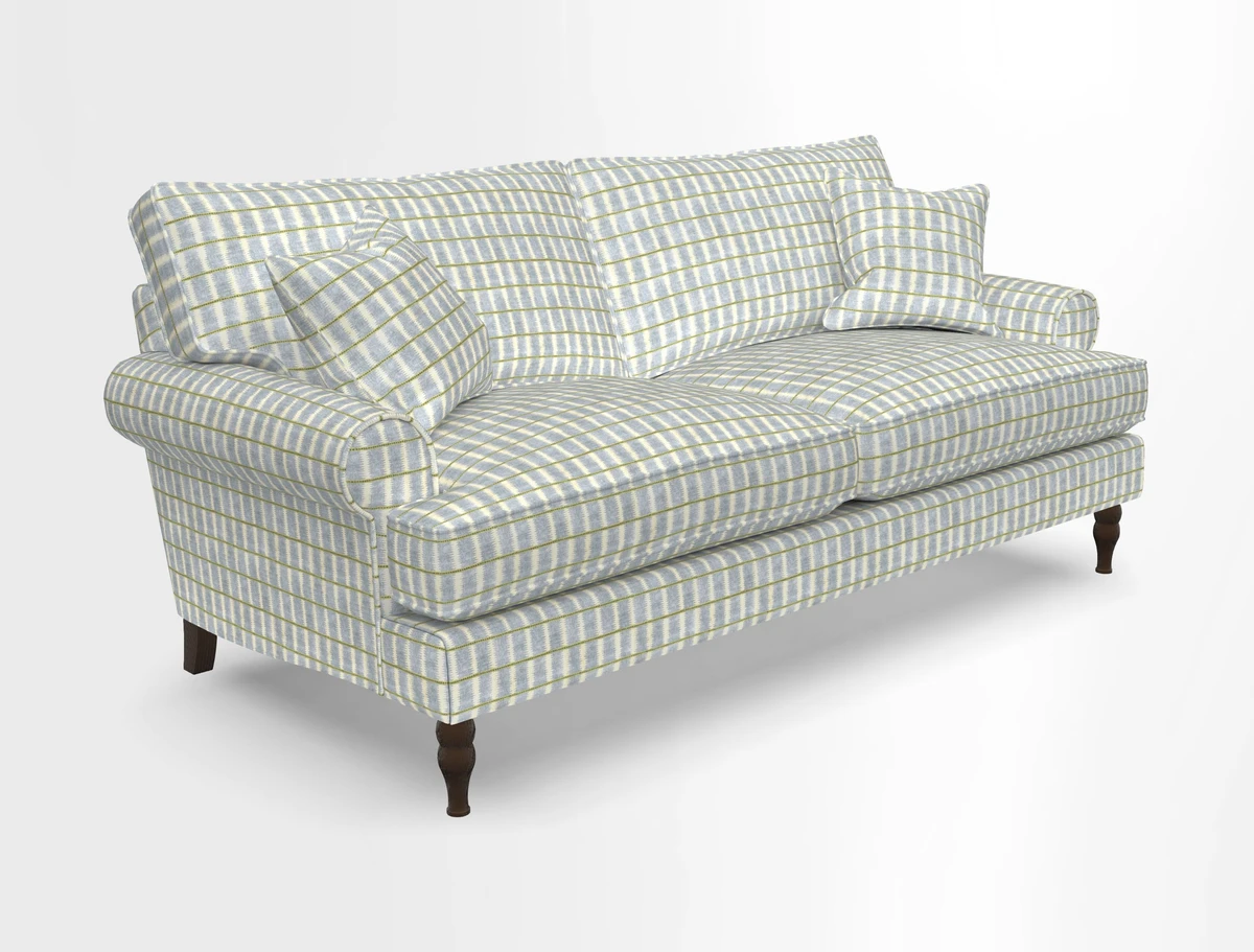 Cooksbridge 3 seater sofa in Linwood Omega Velvet Green Tea