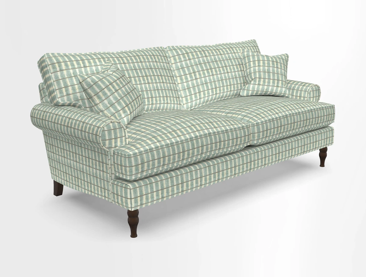 Cooksbridge 3 seater sofa in Linwood Omega Velvet Green Tea