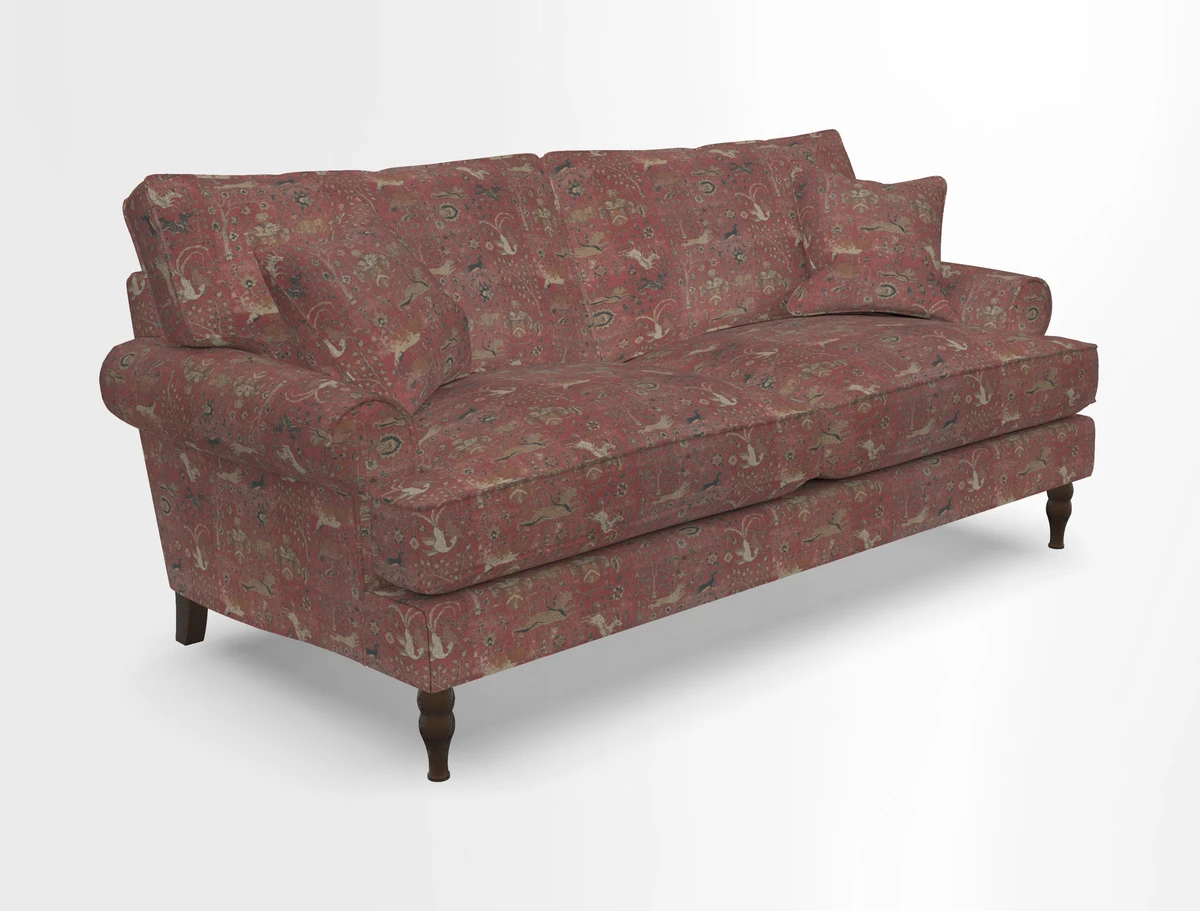 Cooksbridge 3 seater sofa in Linwood Omega Velvet Green Tea