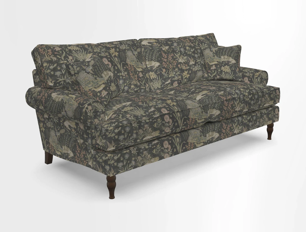 Cooksbridge 3 seater sofa in Linwood Omega Velvet Green Tea