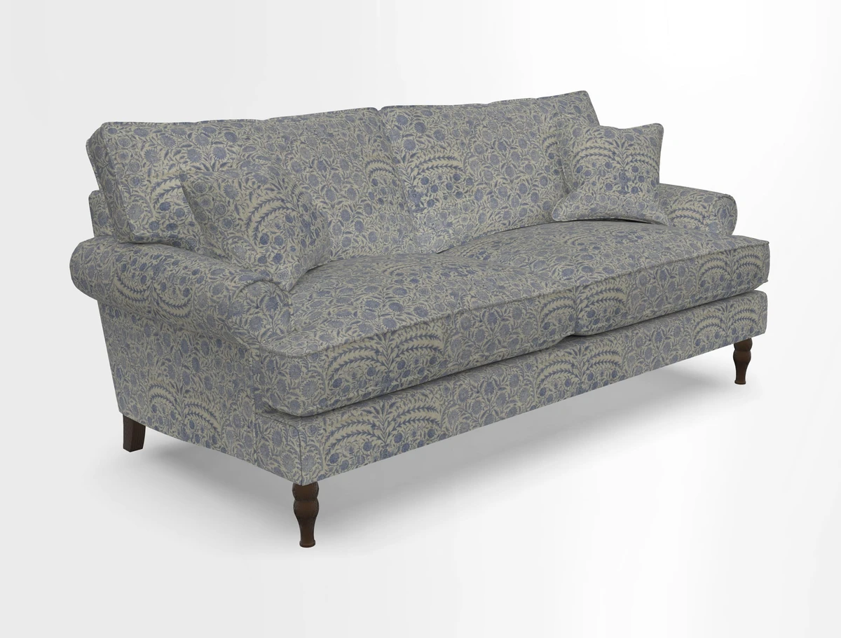 Cooksbridge 3 seater sofa in Linwood Omega Velvet Green Tea