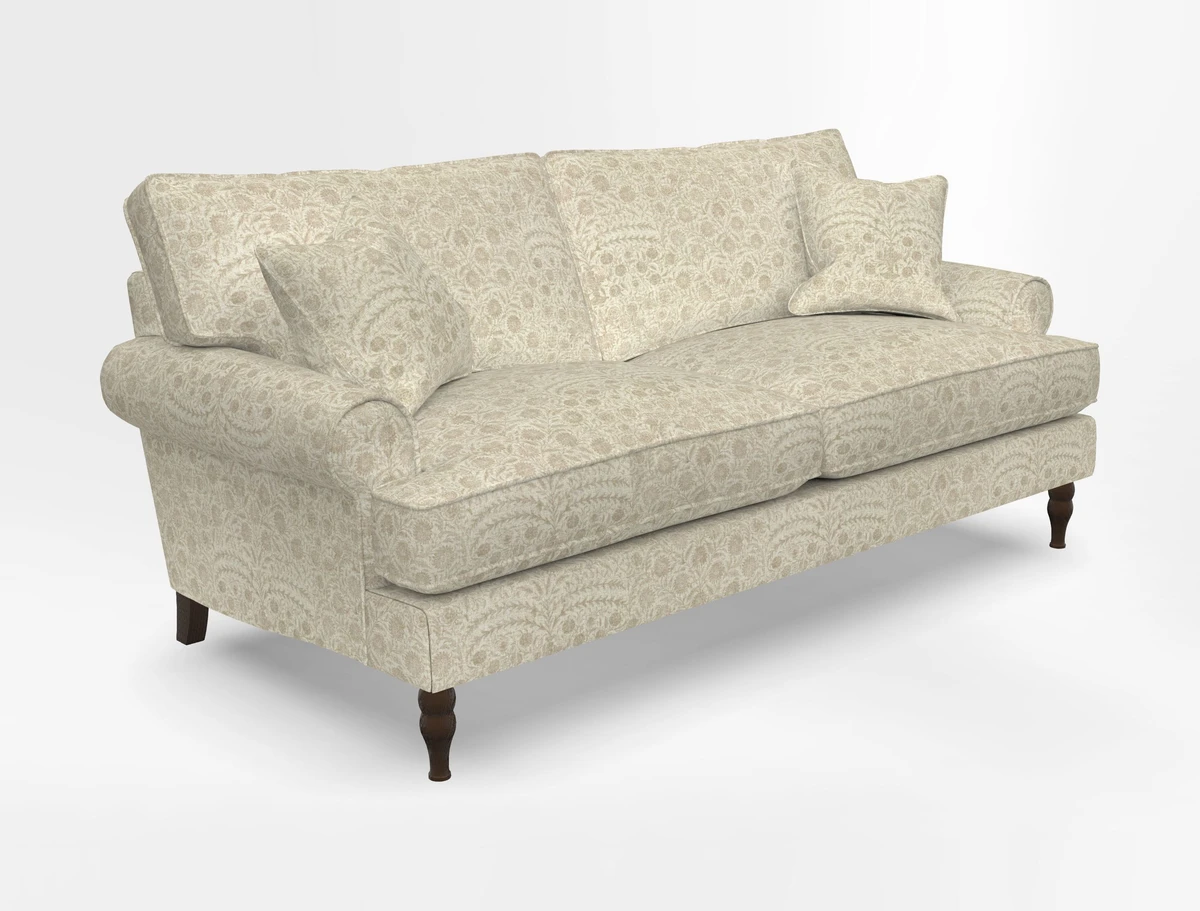 Cooksbridge 3 seater sofa in Linwood Omega Velvet Green Tea