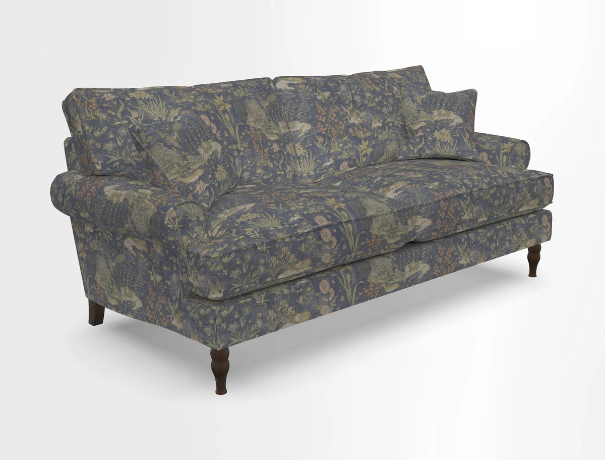 Cooksbridge 3 seater sofa in Linwood Omega Velvet Green Tea