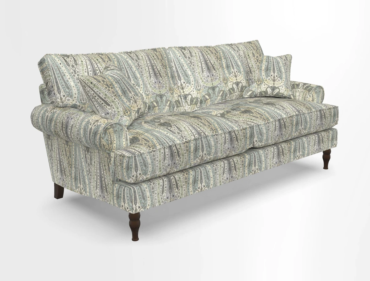 Cooksbridge 3 seater sofa in Linwood Omega Velvet Green Tea