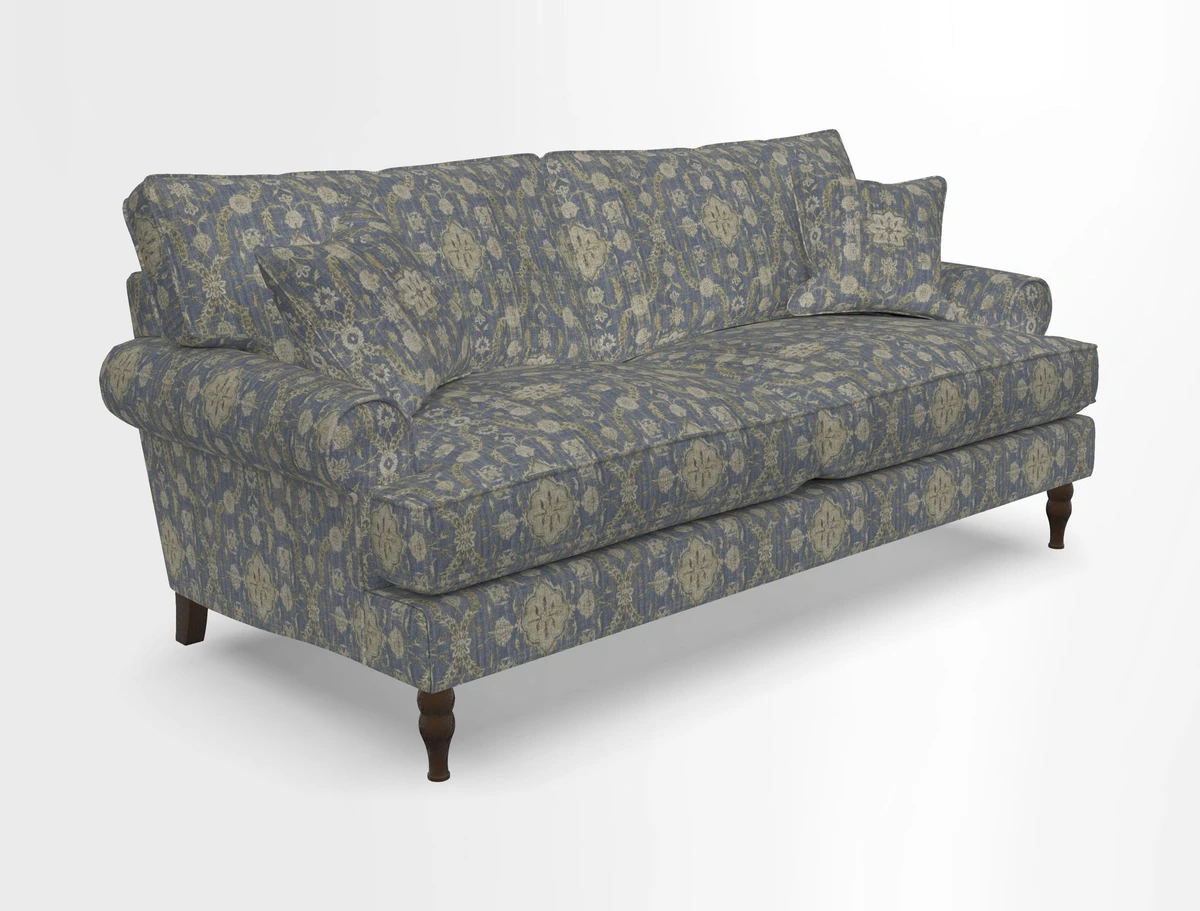 Cooksbridge 3 seater sofa in Linwood Omega Velvet Green Tea