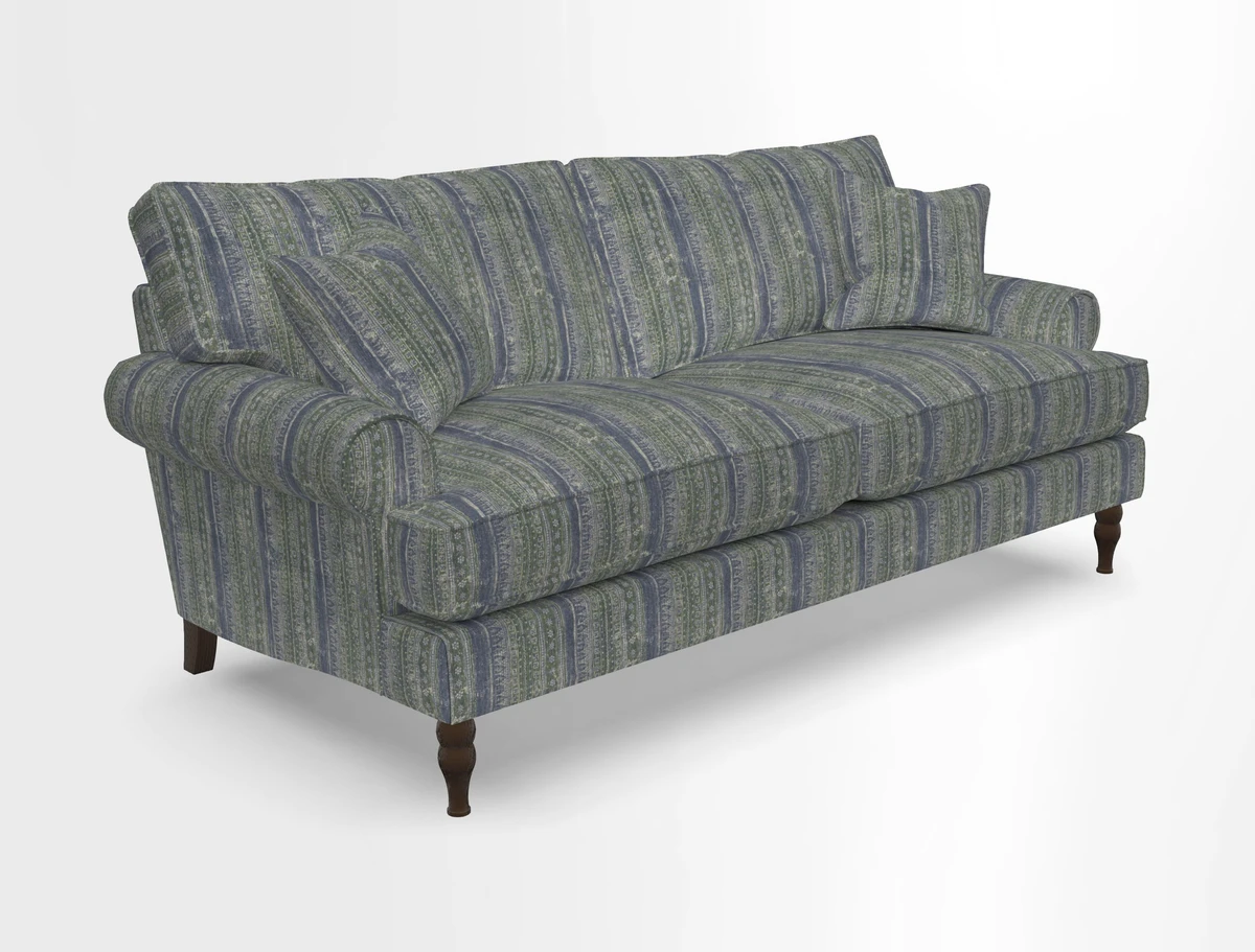 Cooksbridge 3 seater sofa in Linwood Omega Velvet Green Tea