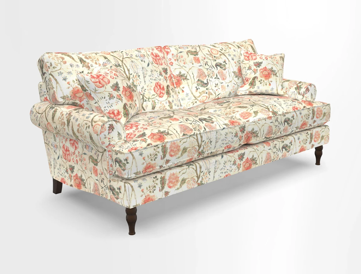 Cooksbridge 3 seater sofa in Linwood Omega Velvet Green Tea
