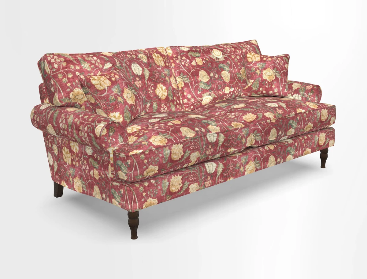 Cooksbridge 3 seater sofa in Linwood Omega Velvet Green Tea