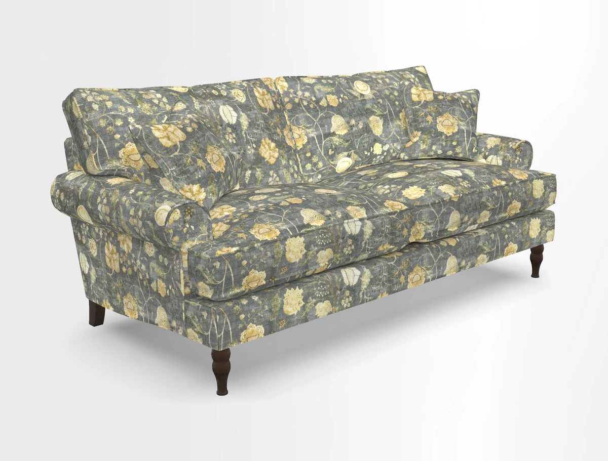 Cooksbridge 3 seater sofa in Linwood Omega Velvet Green Tea