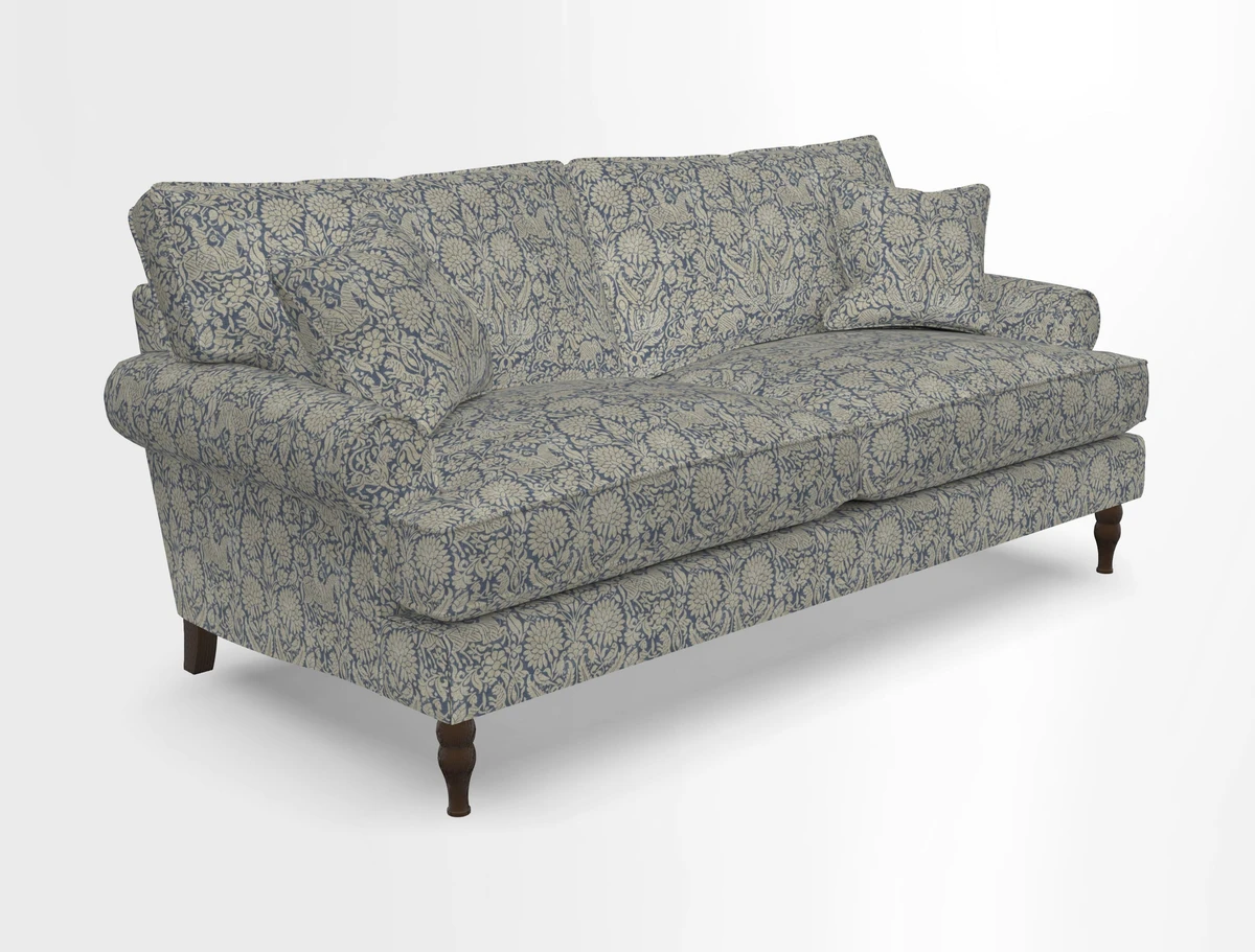 Cooksbridge 3 seater sofa in Linwood Omega Velvet Green Tea