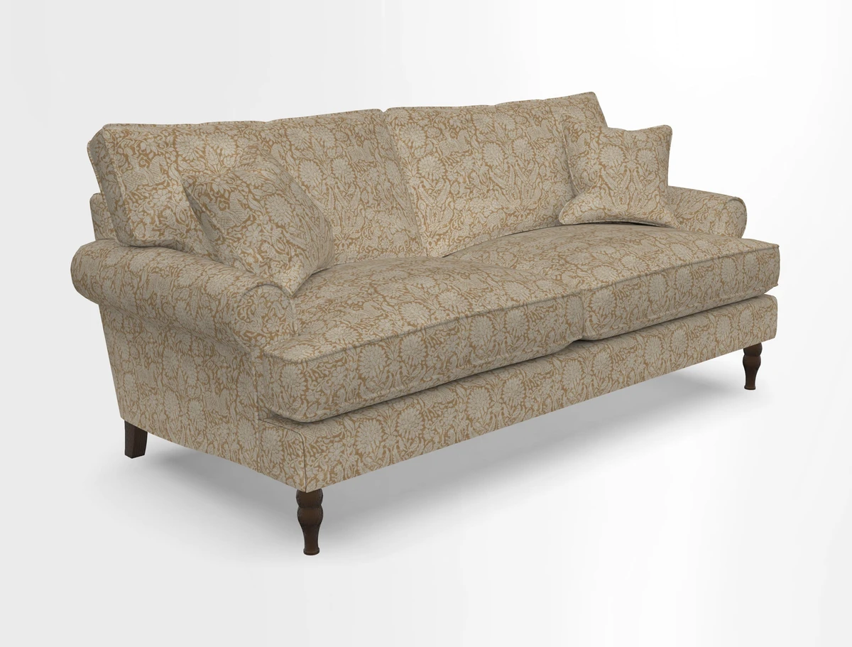 Cooksbridge 3 seater sofa in Linwood Omega Velvet Green Tea